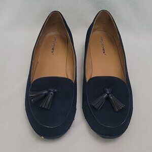 (2/$15) Comfortview Navy Blue Flats With Tassels Size 9